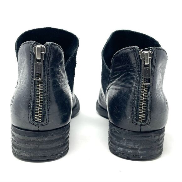 BORN kerri black distressed leather ankle boots size 7.5 - Picture 6 of 10